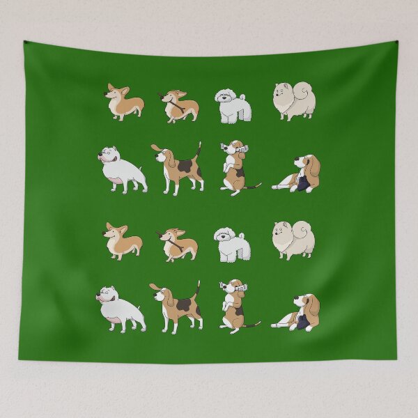 Item preview, Jolly corgis in green designed and sold by unique things.