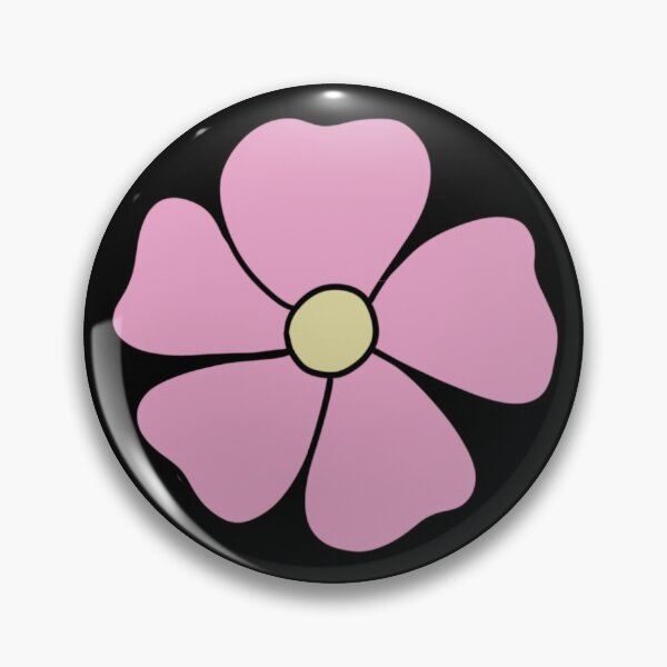 Item preview, Bib Flower in Pastel Pink on Black designed and sold by CottoVerdi.