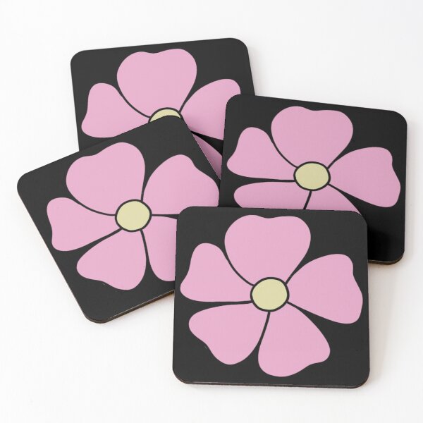 Item preview, Bib Flower in Pastel Pink on Black designed and sold by CottoVerdi.