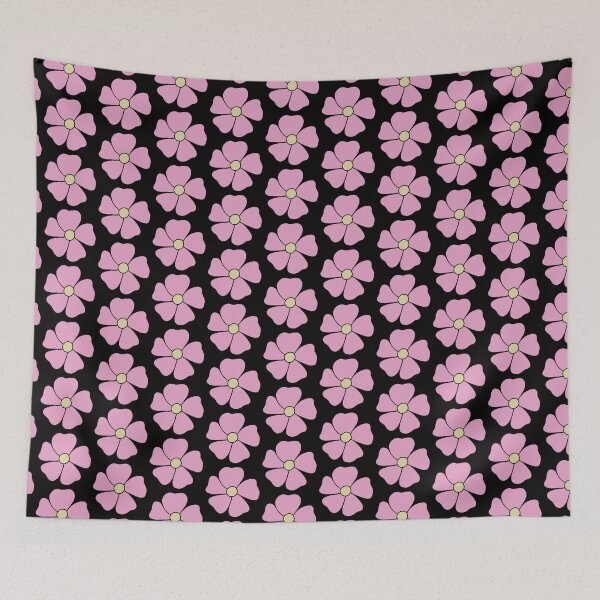 Item preview, Bib Flower in Pastel Pink on Black designed and sold by CottoVerdi.