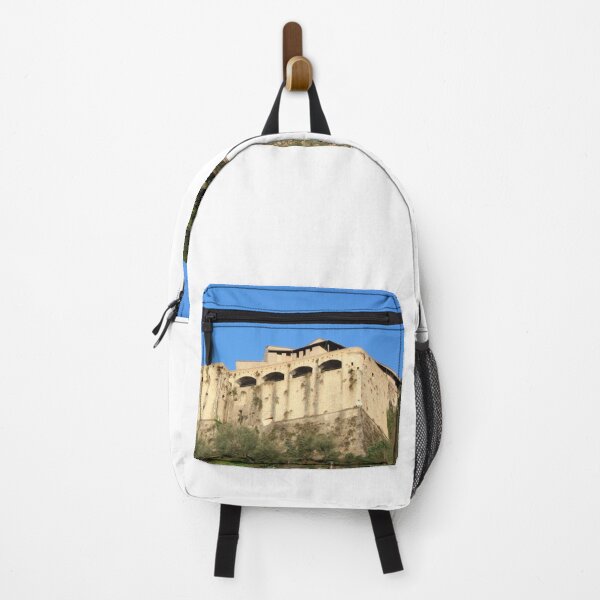 Item preview, view from below towards the massese hill of the malaspina castle in the apuan alps in tuscany designed and sold by alessiapenny.