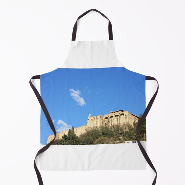 Item preview, view from below towards the massese hill of the malaspina castle in the apuan alps in tuscany designed and sold by alessiapenny.