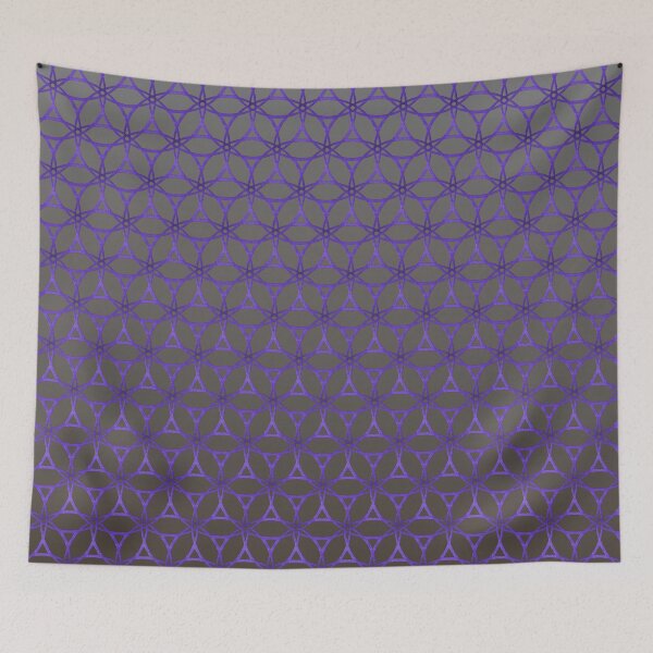 Item preview, Violet flame lace pattern on a gradient taupe background  designed and sold by PetaJaneHome.