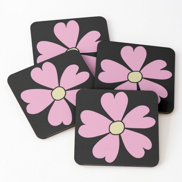 Item preview, Bib Flower in Pastel Pink on Black designed and sold by CottoVerdi.