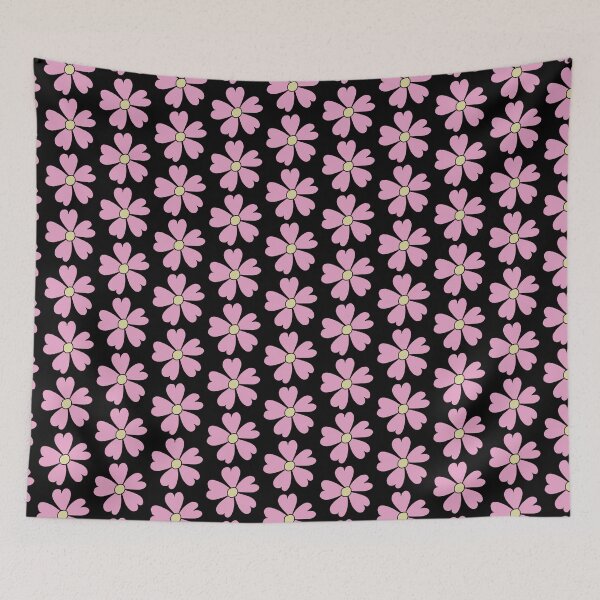 Item preview, Bib Flower in Pastel Pink on Black designed and sold by CottoVerdi.