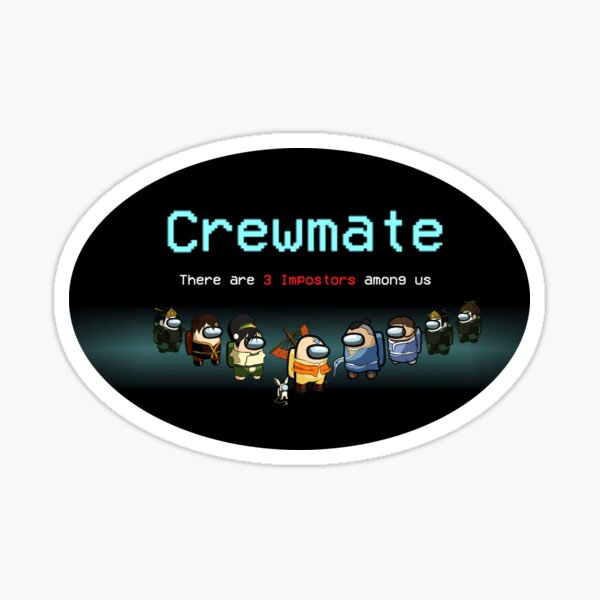 Among Us X Avatar The Last Airbender Crossover Sticker By Certunqualified Redbubble