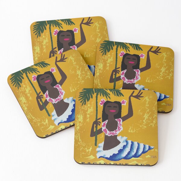 Item preview, TAI Pacifique Sud retro poster designed and sold by CorasPosters.