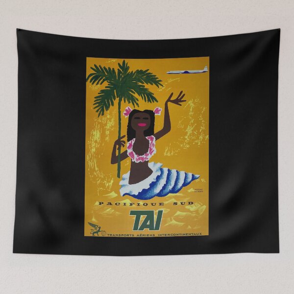 Item preview, TAI Pacifique Sud retro poster designed and sold by CorasPosters.