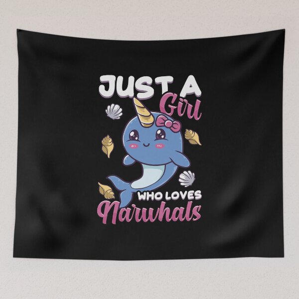 Item preview, Cute & Funny Just A Girl Who Loves Narwhals designed and sold by perfectpresents.