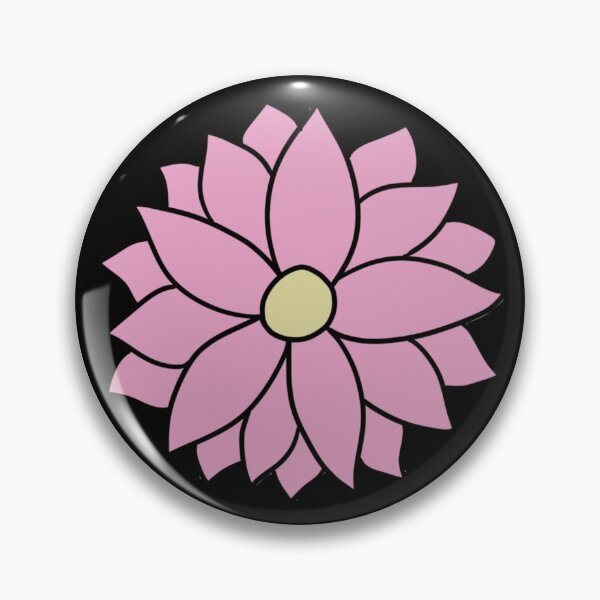 Item preview, Bib Flower in Pastel Pink on Black designed and sold by CottoVerdi.