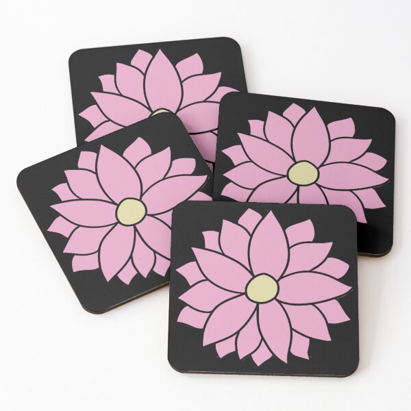 Item preview, Bib Flower in Pastel Pink on Black designed and sold by CottoVerdi.