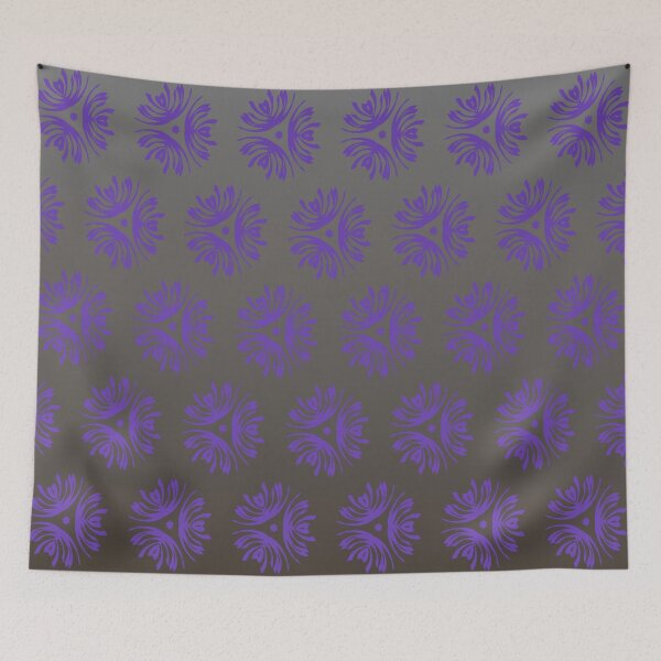 Item preview, Small violet floral pattern on a gradient taupe background  designed and sold by PetaJaneHome.