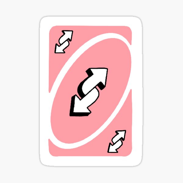 Purple Uno Reverse Card Sticker for Sale by rhd18