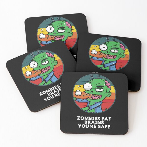 Item preview, Zombies Eat Brains You're Safe - Funny Undead designed and sold by TheMattDesigns.