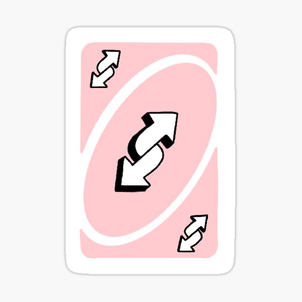 Pink Uno reverse card