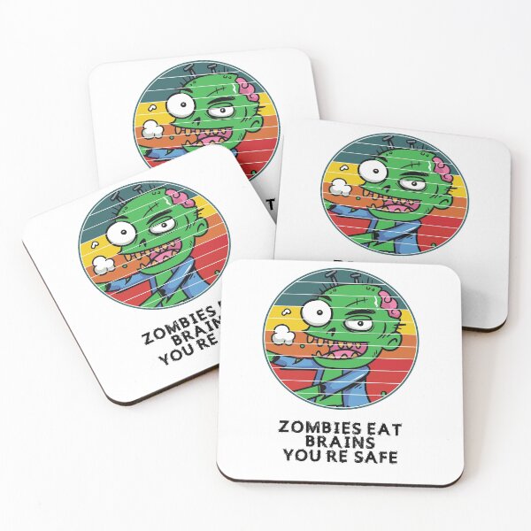 Item preview, Zombies Eat Brains You're Safe - Funny Undead designed and sold by TheMattDesigns.