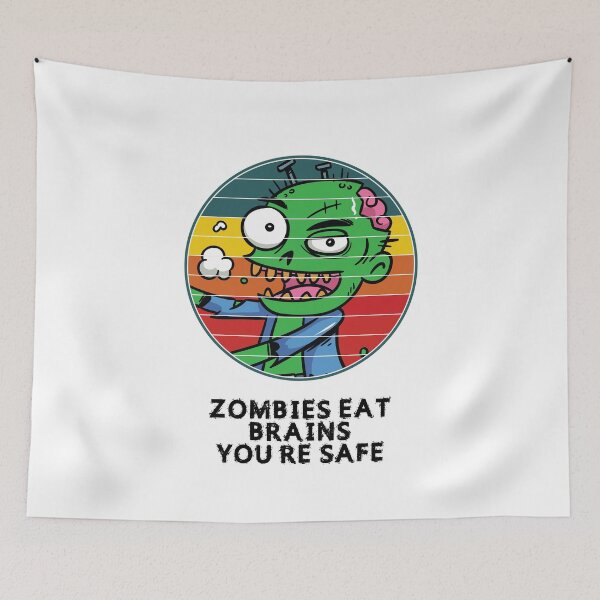 Item preview, Zombies Eat Brains You're Safe - Funny Undead designed and sold by TheMattDesigns.