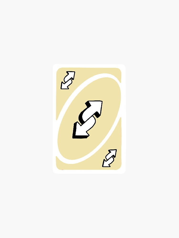 Yellow Uno Reverse Card 