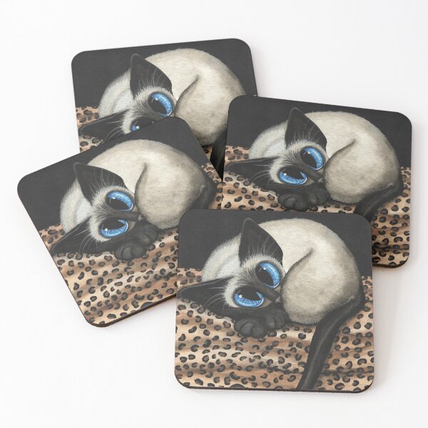 Item preview, Leopard Blankie Siamese Cat designed and sold by amylynbihrle.