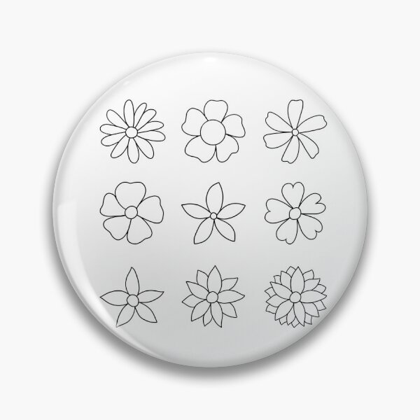 Item preview, Bib Flowers Line Flowers and Stems x9 Hand Drawn designed and sold by CottoVerdi.
