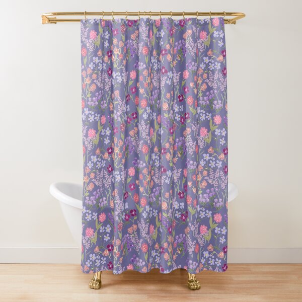 Imaginary Garden in Lilac by Tea with Xanthe Shower Curtain