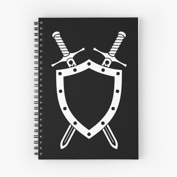 Item preview, Shield & Swords Tattoo Design - White on Black designed and sold by Jenny Zhang.
