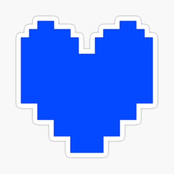 Undertale Blue Soul Sticker By Epicdude89 Redbubble