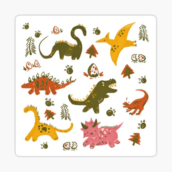 Dinos Pattern Sticker