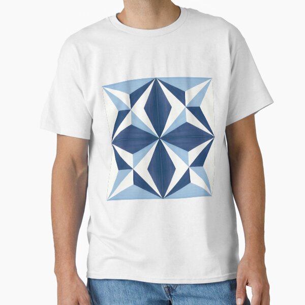 Aperçu de l'œuvre Blu Ponti Tiles Pattern Print créée et vendue par MCMXCV-PROJECT.