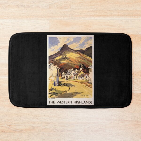 Item preview, The Western Highlands retro poster designed and sold by CorasPosters.