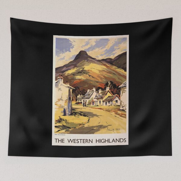 Item preview, The Western Highlands retro poster designed and sold by CorasPosters.