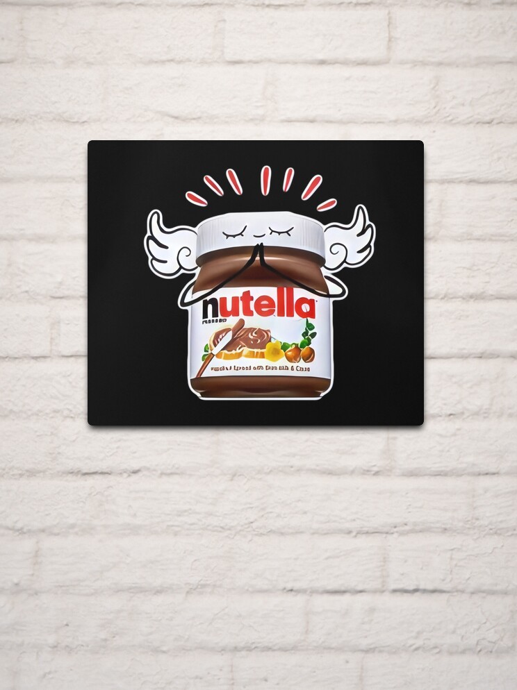 Impression métallique for Sale avec l'œuvre « Nutella drôle » de l'artiste  yaman ramadan
