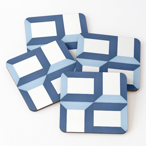 Item preview, Blu Ponti Tiles Pattern Print designed and sold by MCMXCV-PROJECT.