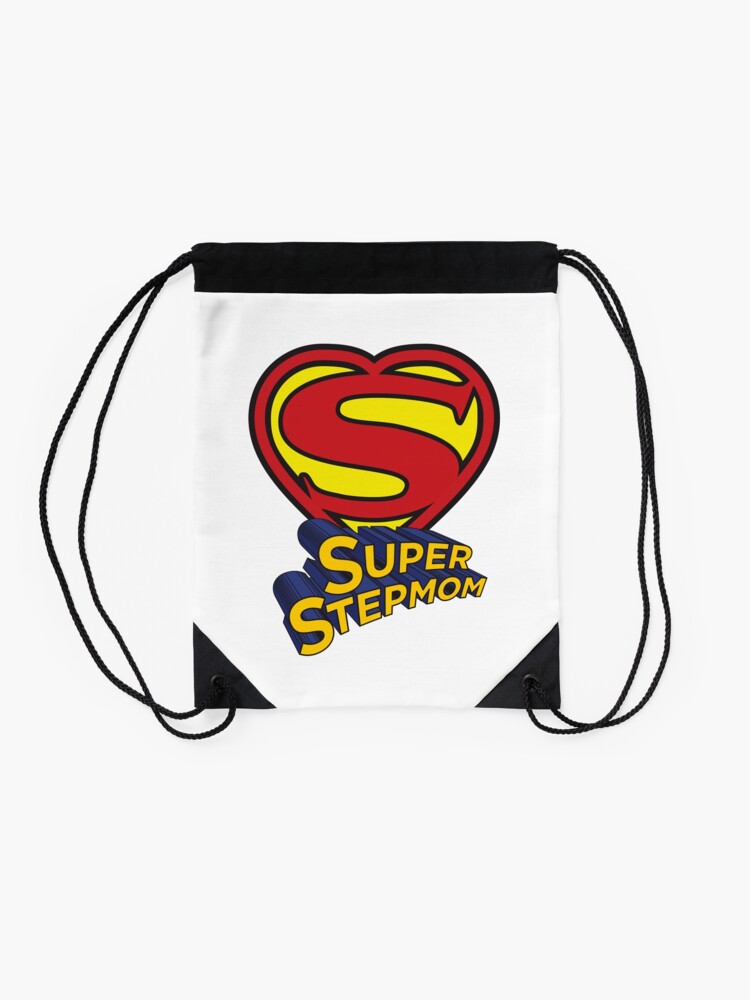 Alternate view of SUPER STEPMOM! Drawstring Bag