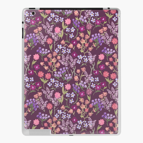 Imaginary Garden in Eggplant by Tea with Xanthe iPad Skin