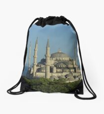 Blue Mosque Drawstring Bag