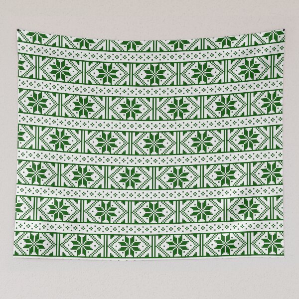 Item preview, Fair Isles in Green and White designed and sold by Darcy777.