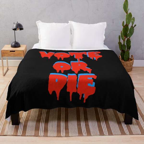 Item preview, Vote Or Die Red/Blue Blood Drip designed and sold by DesignsofNote.