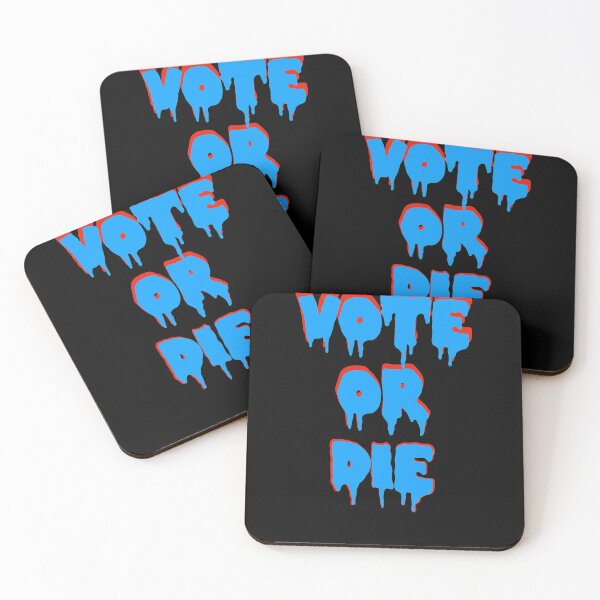 Item preview, Vote Or Die Blue/Red Blood Drip  designed and sold by DesignsofNote.