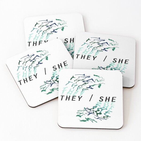 Item preview, They/She Pronoun Statement - Pride designed and sold by Luke Paris.