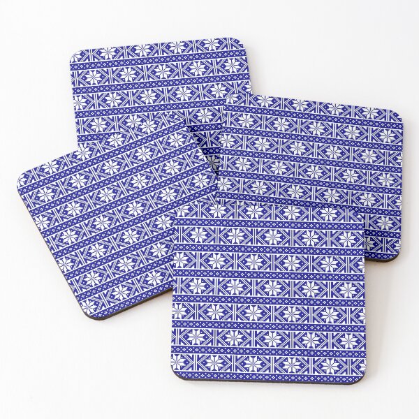 Item preview, Fair Isles in White on Blue designed and sold by Darcy777.