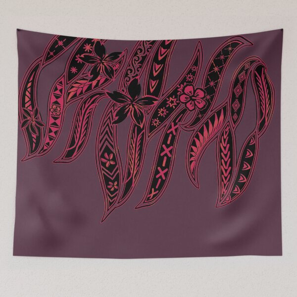 Item preview, Samoan Tribal Malu Leaves Overlay designed and sold by sunnthreads.