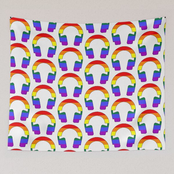 Item preview, Headphones DJ Rainbow Pride By Bent Sentiments LGBT gay lesbian interest  designed and sold by bentsentiments.