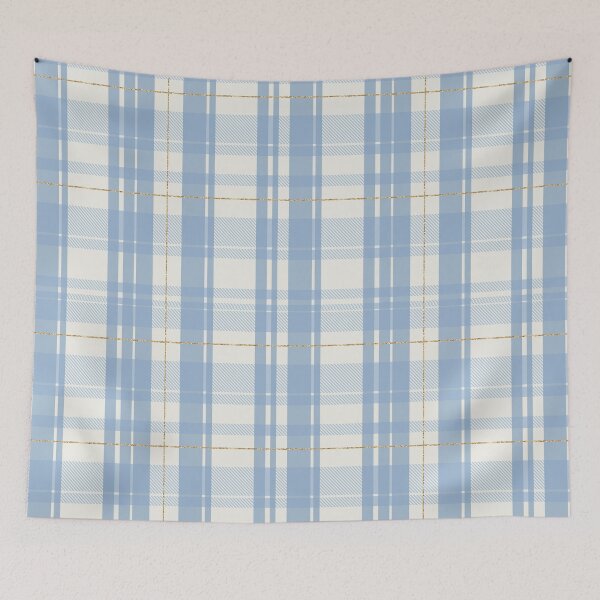 Artikelvorschau, Powder Blue Plaid Pattern entworfen und verkauft von LVPRINTS.