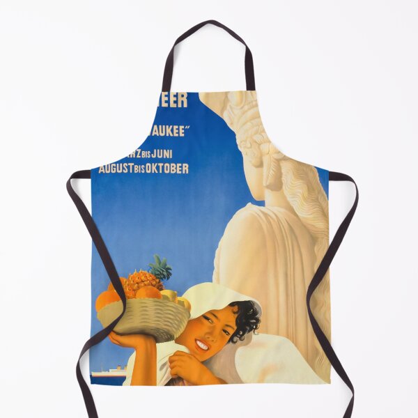 Item preview, Ins Mittelmeer retro poster designed and sold by CorasPosters.