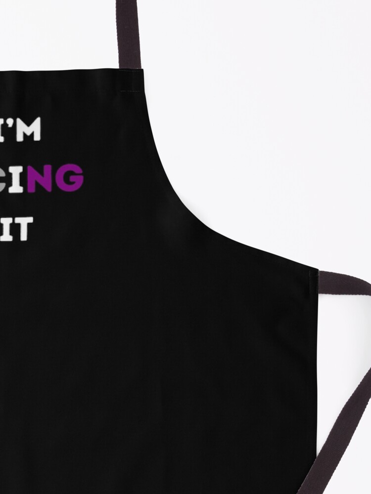 Alternate view of I'M ACING IT Asexual Flag Apron