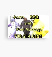 Jones BBQ and Foot Massage Canvas Print
