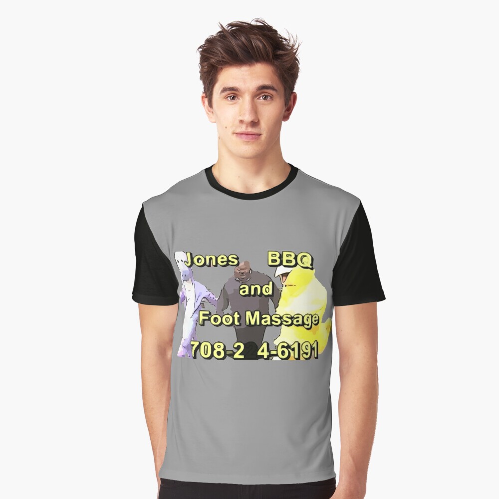 "Jones BBQ and Foot Massage" Tshirt by jacobey546 Redbubble