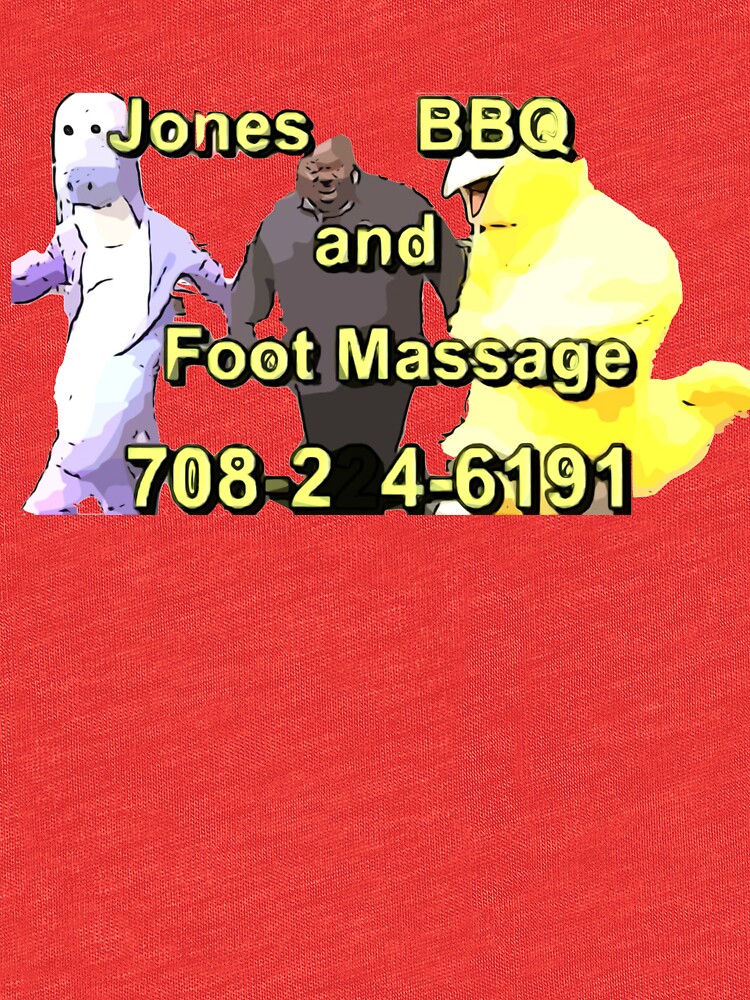 "Jones BBQ and Foot Massage" Tshirt by jacobey546 Redbubble