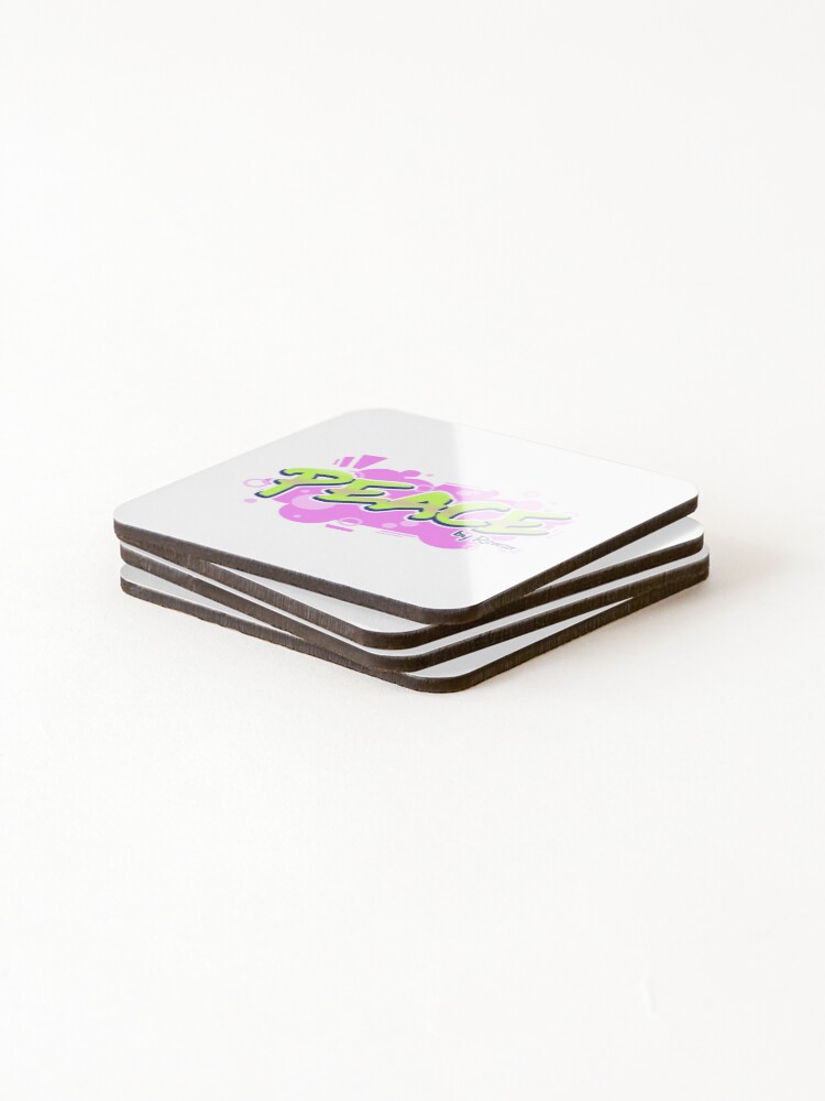 Thumbnail 4 of 5, Coasters (Set of 4), Peace by Rcasa designed and sold by Rcasadesign.